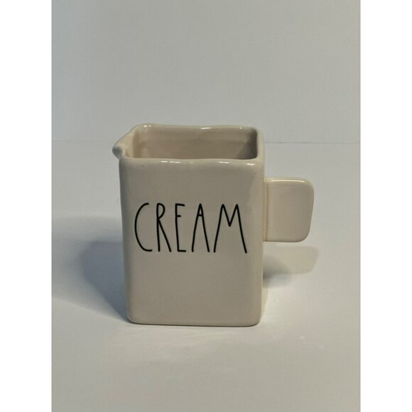 Rae-Dunn Square "Cream" Ceramic Creamer | Artisan Collection by Magenta #185 - Picture 2 of 4